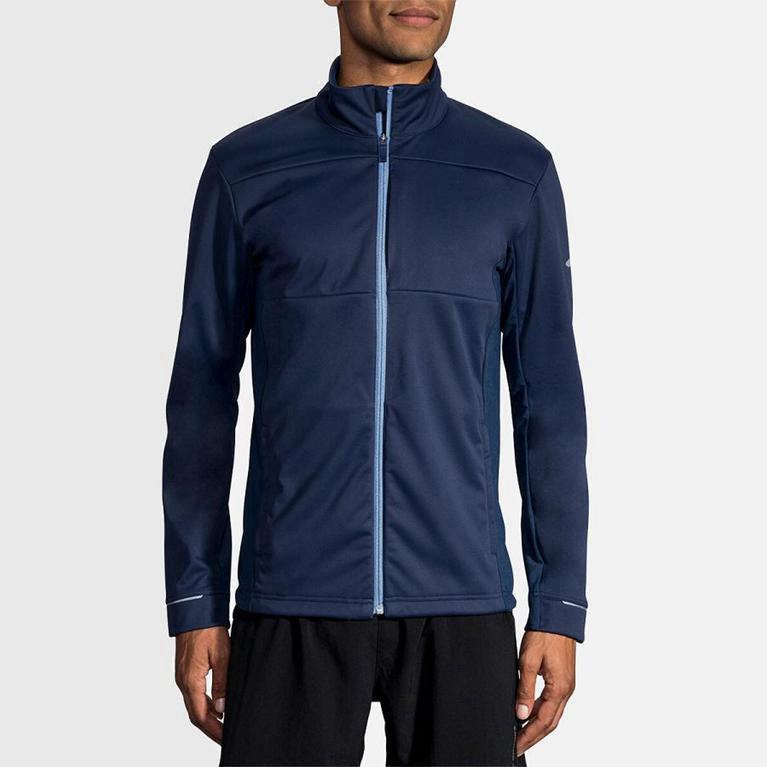 Brooks Men's Volt Running Jackets Singapore - Blue (10274-YKVU)